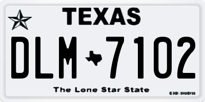 TX license plate DLM7102