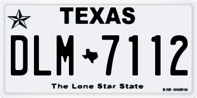 TX license plate DLM7112