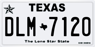 TX license plate DLM7120