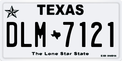 TX license plate DLM7121