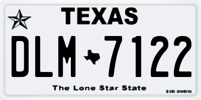 TX license plate DLM7122