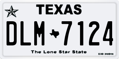 TX license plate DLM7124