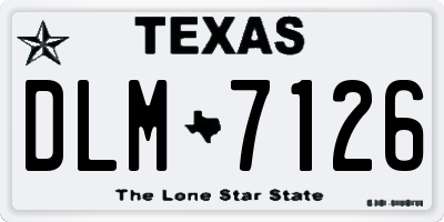 TX license plate DLM7126