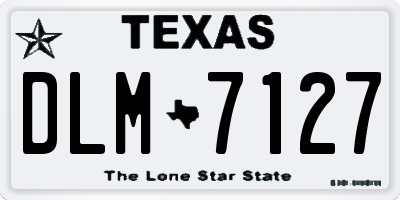 TX license plate DLM7127