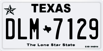 TX license plate DLM7129