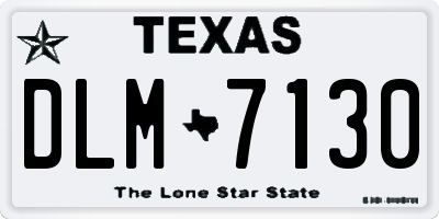 TX license plate DLM7130