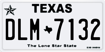 TX license plate DLM7132
