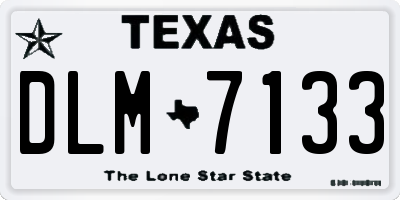 TX license plate DLM7133
