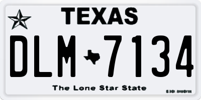 TX license plate DLM7134