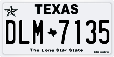 TX license plate DLM7135