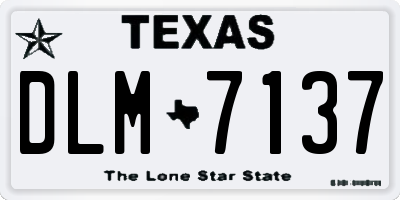 TX license plate DLM7137