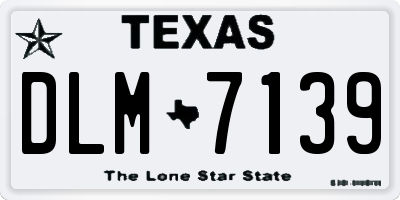 TX license plate DLM7139