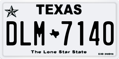 TX license plate DLM7140