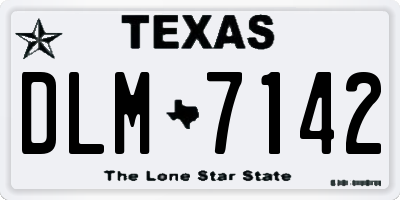 TX license plate DLM7142