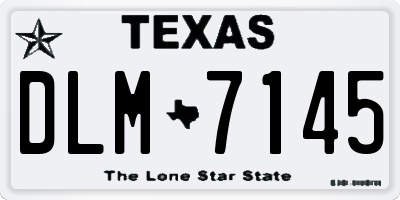 TX license plate DLM7145
