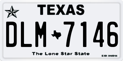 TX license plate DLM7146