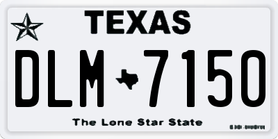 TX license plate DLM7150