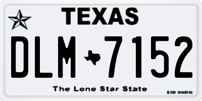 TX license plate DLM7152