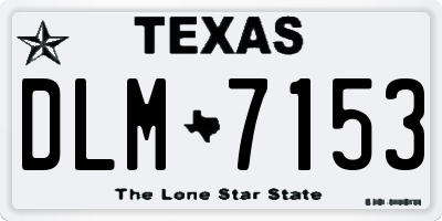 TX license plate DLM7153