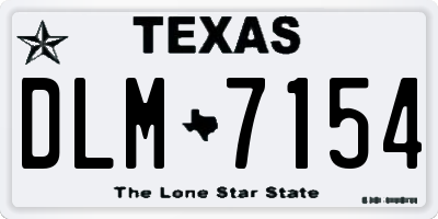 TX license plate DLM7154