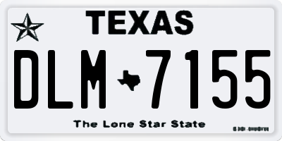 TX license plate DLM7155