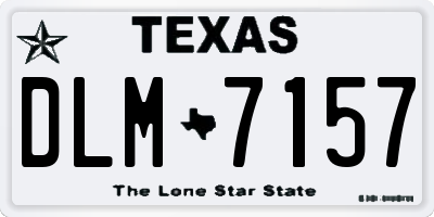 TX license plate DLM7157