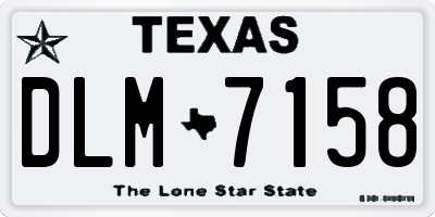 TX license plate DLM7158