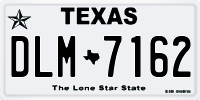 TX license plate DLM7162