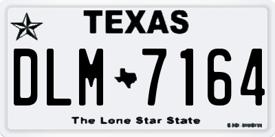 TX license plate DLM7164