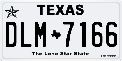 TX license plate DLM7166