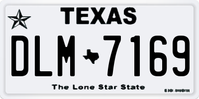 TX license plate DLM7169