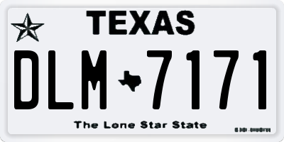 TX license plate DLM7171