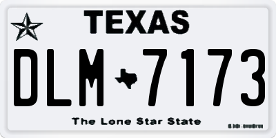 TX license plate DLM7173