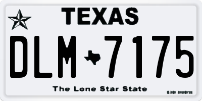 TX license plate DLM7175