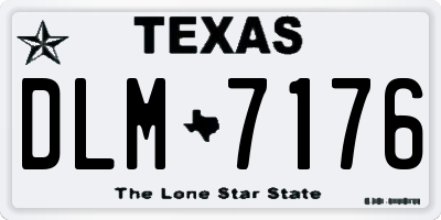 TX license plate DLM7176