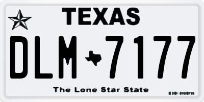 TX license plate DLM7177