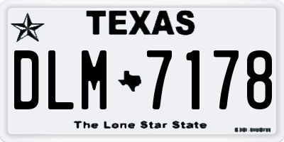 TX license plate DLM7178