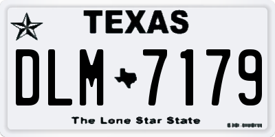 TX license plate DLM7179