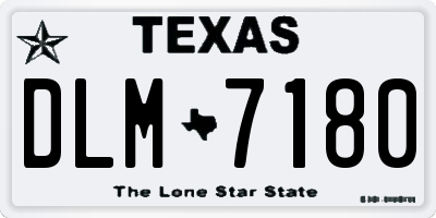 TX license plate DLM7180