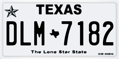 TX license plate DLM7182