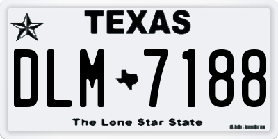 TX license plate DLM7188