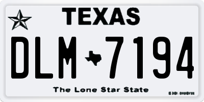 TX license plate DLM7194
