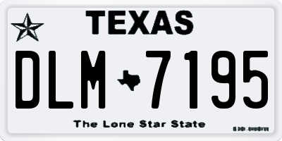 TX license plate DLM7195