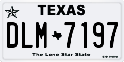 TX license plate DLM7197