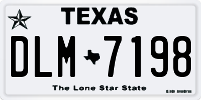 TX license plate DLM7198
