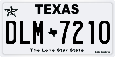 TX license plate DLM7210