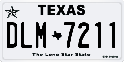 TX license plate DLM7211