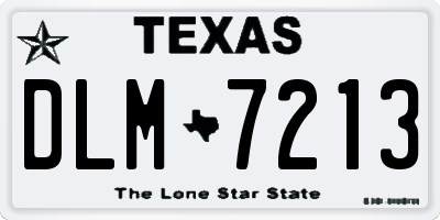 TX license plate DLM7213