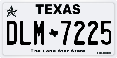 TX license plate DLM7225