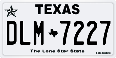 TX license plate DLM7227
